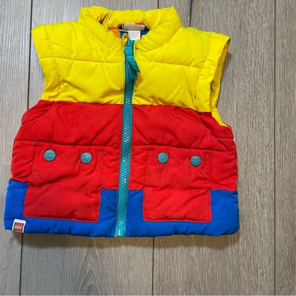 LEGO‎ Collection x Target Color block Puffer Infant Baby   Vest 3-6 Months - Picture 2 of 8